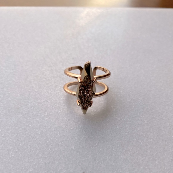 Rose Gold Drusy Ring - Picture 2 of 4